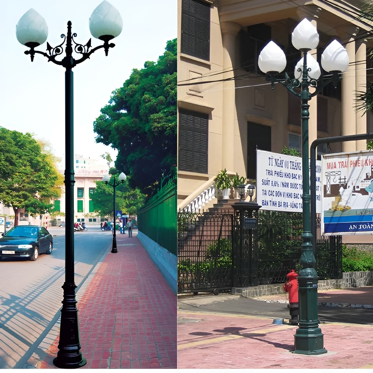 ĐÈN LOTUS - Bóng cho cột đèn trang trí công viên, cảnh quan sân vườn