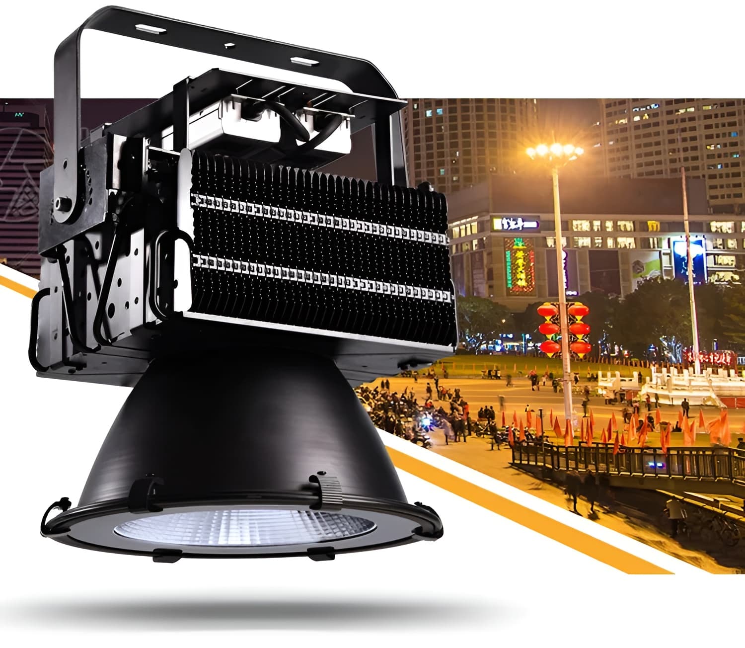 Đèn Pha LED Chiếu Xa Cầu Cảng Quảng Trường Trung Tâm 200W đến 2000W