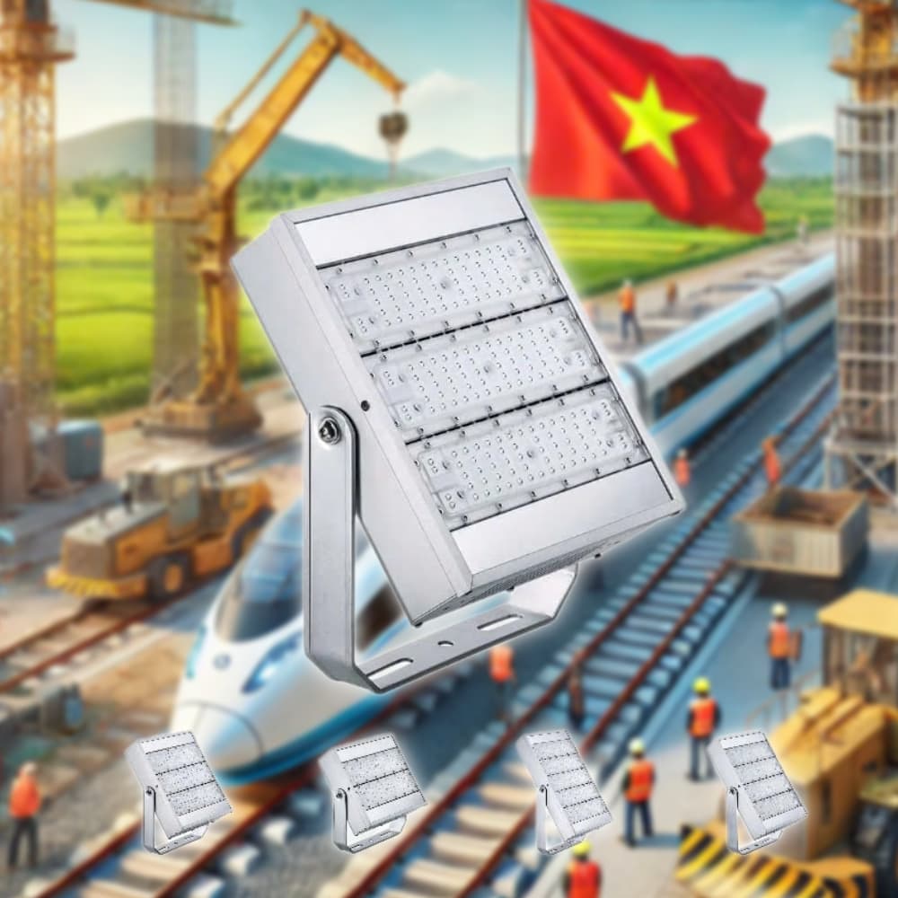 Đèn Pha LED Ngoài Trời Chiếu Sáng Gầm Cầu Đường Sắt Tốc Độ Cao ZFL-Railway 40W-360W ZALAA Railway Station Lighting