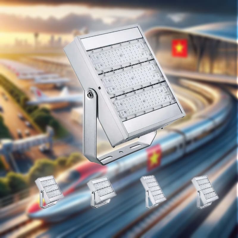 Đèn Pha LED Ngoài Trời Chiếu Sáng Gầm Cầu Đường Sắt Tốc Độ Cao ZFL-Railway 40W-360W ZALAA Railway Station Lighting
