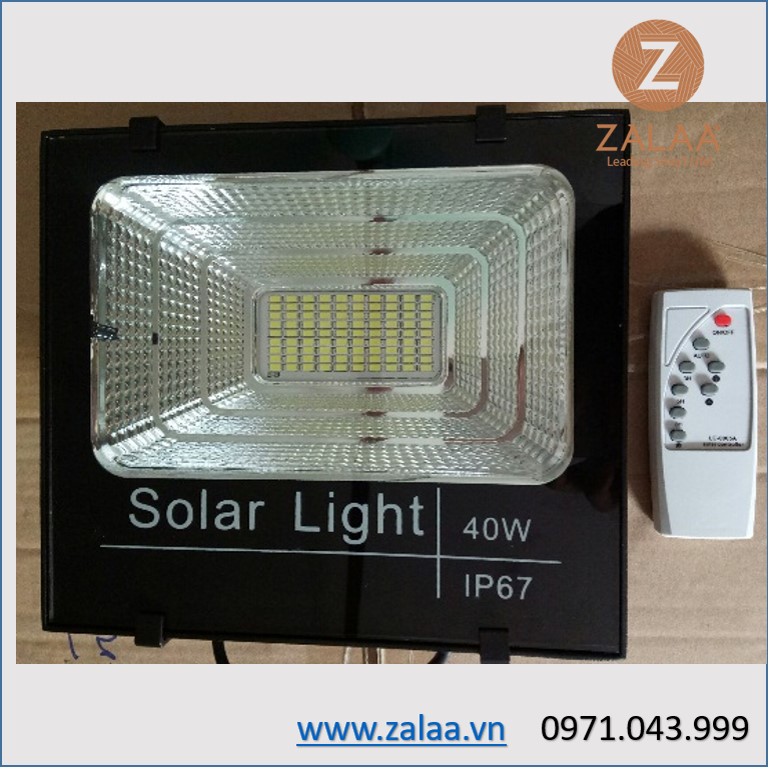 Đèn pha năng lượng mặt trời 40w mã sản phẩm ZFR40S ZALAA