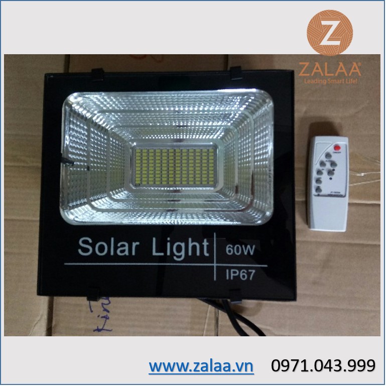 Đèn pha năng lượng mặt trời 60w mã sản phẩm ZFR60S ZALAA