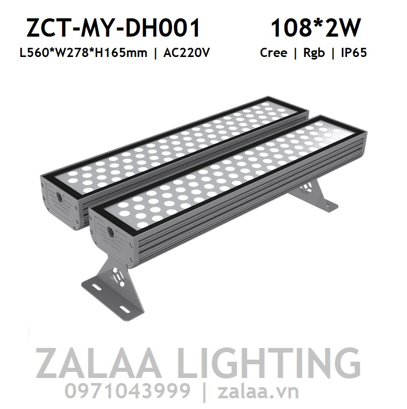 Đèn Rọi Tòa Nhà Cao Tầng Building Lighting ZCC-MY-DH001 Chip Cree 108*2W, RGB, IP65