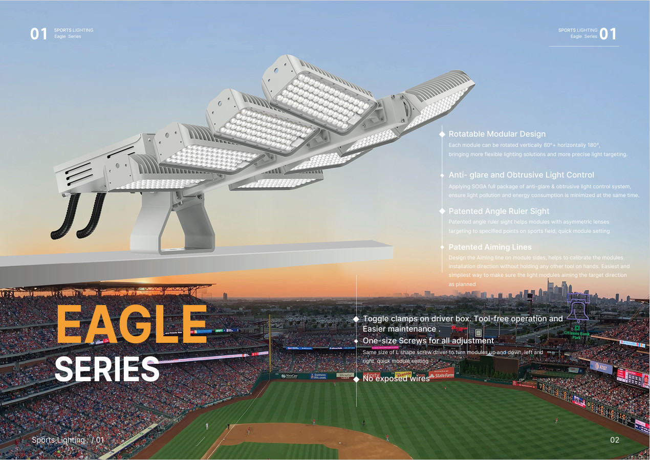 Đèn Sân Thể Thao Eagle ZSG-EG 600W đến 1800W - Giải Pháp Chiếu Sáng Thông Minh Zalaa/Soga Smart Lighting