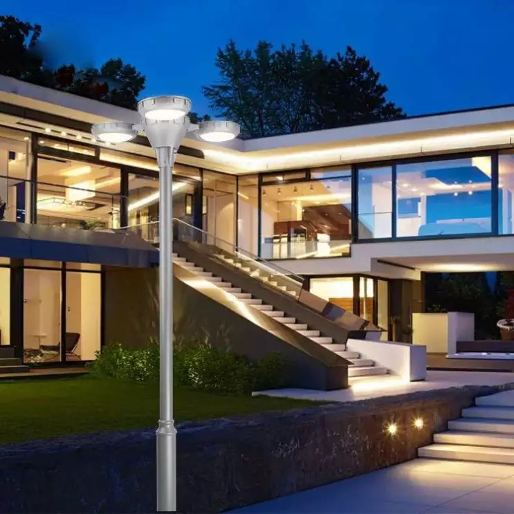 Đèn Sân Vườn Hiện Đại Năng Lượng Mặt Trời ZG-TYD2005-3 28W ZALAA Cho cột cao 3-5m