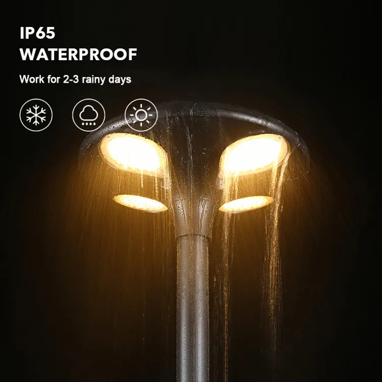 Đèn Sân Vườn Hiện Đại Năng Lượng Mặt Trời ZG-TYD2806 30W ZALAA Cho cột cao 3-5m