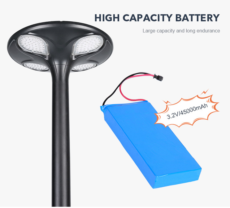 Đèn Sân Vườn Hiện Đại Năng Lượng Mặt Trời ZG-TYD2806 30W ZALAA Cho cột cao 3-5m