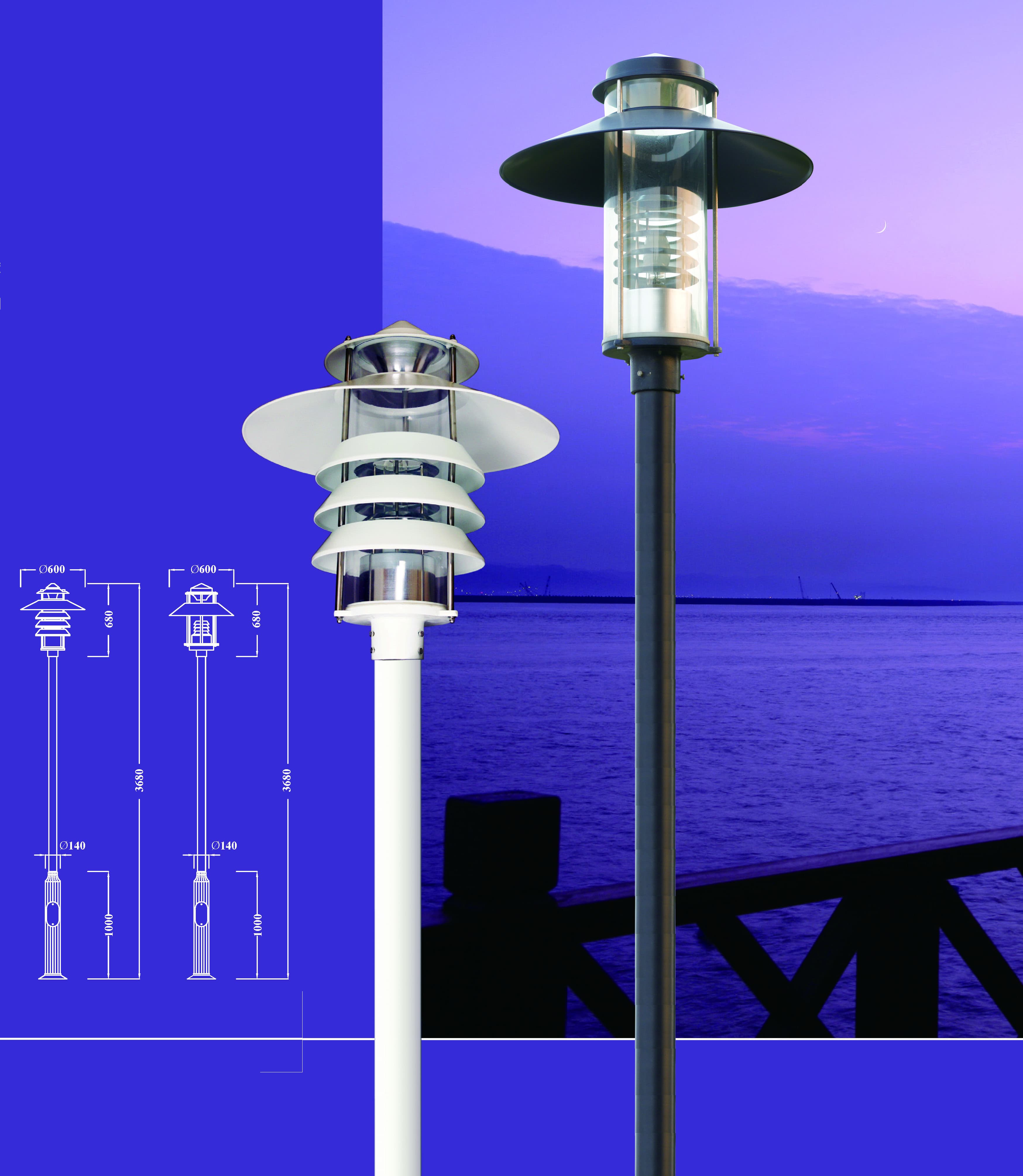 Đèn Trang Trí Công Viên sử dụng bóng LED E27 Bulb LED 20-40W