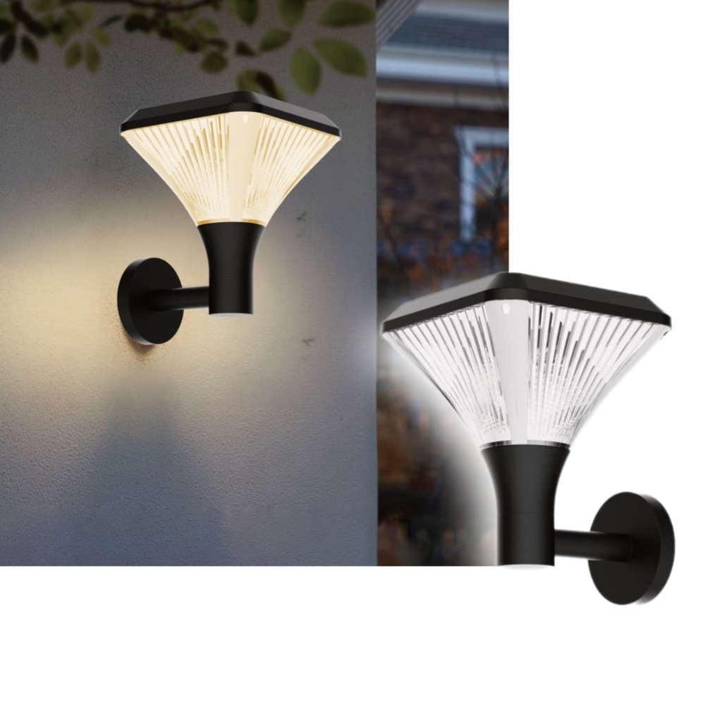 Đèn Treo Tường Biệt Thự, Cửa Nhà, Cổng Sân Vườn Năng Lượng Mặt Trời Hiện Đại ZGT-BD1008 - Square diamond wall lamp smart home lighting