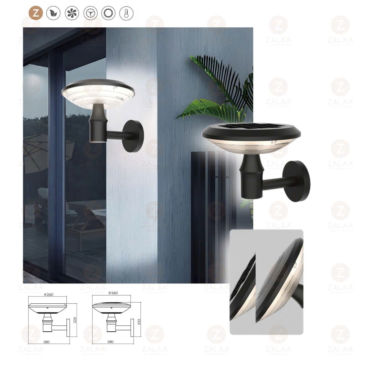 Đèn Treo Tường Khu Nghỉ Dưỡng, Cổng Resort cao cấp, Hàng rào Sân Vườn Năng Lượng Mặt Trời Hiện Đại ZGT-BD3202 - Full moon wall lamp smart home lighting