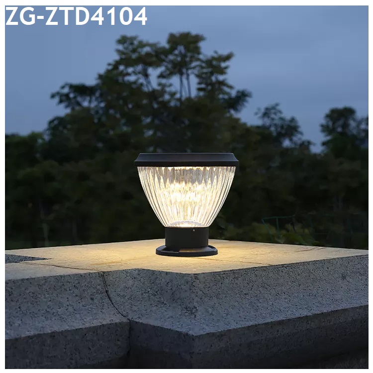 Đèn Trụ Cổng Tường Rào Năng Lượng Mặt Trời Trang Trí Sân Vườn Zalaa ZG-ZTD4104