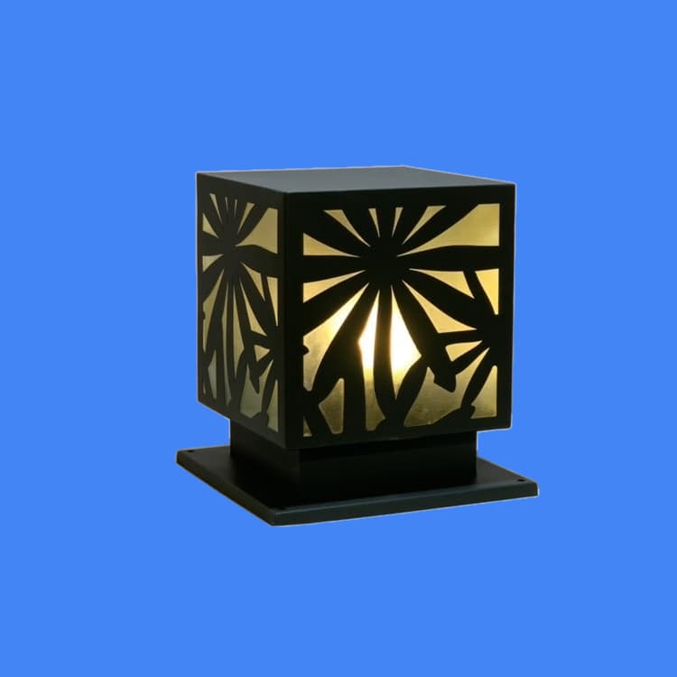 Đèn Trụ Cổng Vuông ZTCV LED-E27 D200, D250, D300, D400... Inox Sơn theo yêu cầu