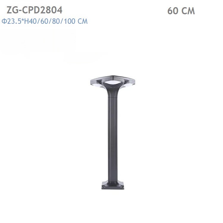 Đèn Trụ Cột Sân Vườn Năng Lượng Mặt Trời ZALAA ZG-CPD2804