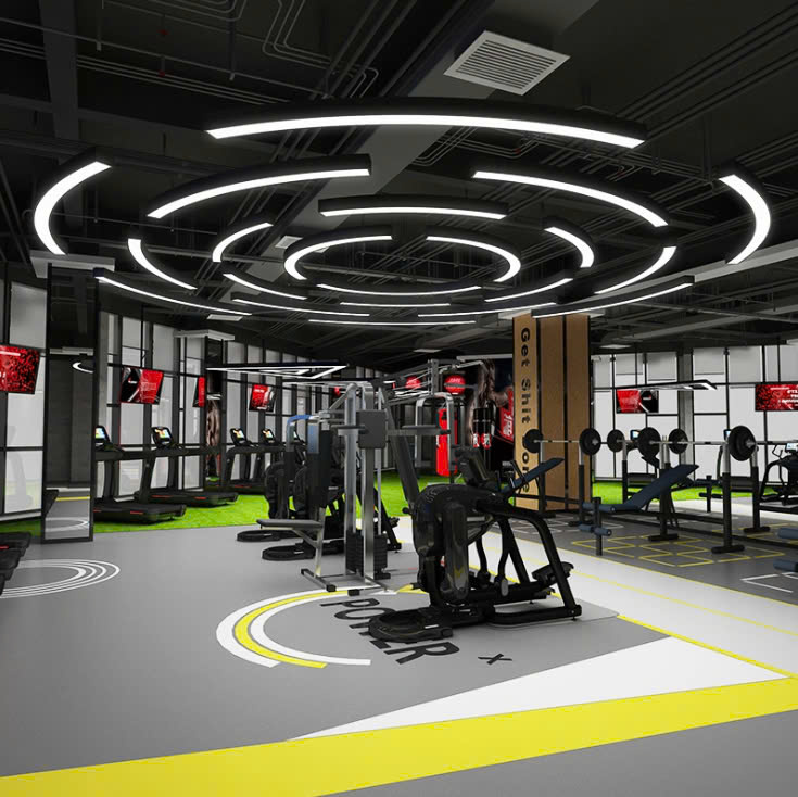 Đèn tuyến tính LED ZALAA sản xuất đặt theo yêu cầu dành cho phòng tập thể dục, Văn phòng, Câu lạc bộ