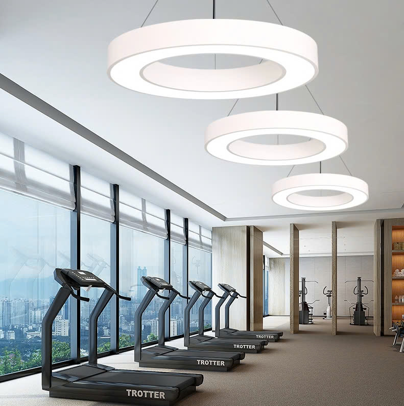 Đèn tuyến tính LED ZALAA sản xuất đặt theo yêu cầu dành cho phòng tập thể dục, Văn phòng, Câu lạc bộ