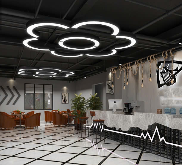 Đèn tuyến tính LED ZALAA sản xuất đặt theo yêu cầu dành cho phòng tập thể dục, Văn phòng, Câu lạc bộ