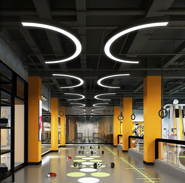 Đèn tuyến tính LED ZALAA sản xuất đặt theo yêu cầu dành cho phòng tập thể dục, Văn phòng, Câu lạc bộ