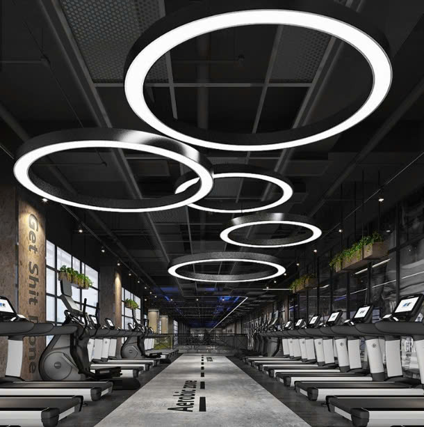 Đèn tuyến tính LED ZALAA sản xuất đặt theo yêu cầu dành cho phòng tập thể dục, Văn phòng, Câu lạc bộ