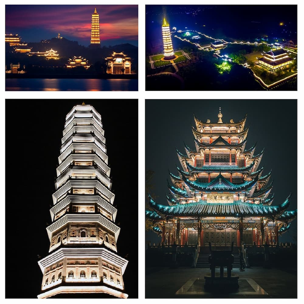 Đèn LED Chiếu Sáng Ngói Tòa Tháp Chùa, Rọi Mái Ngói Đình Chùa Ngoài Trời