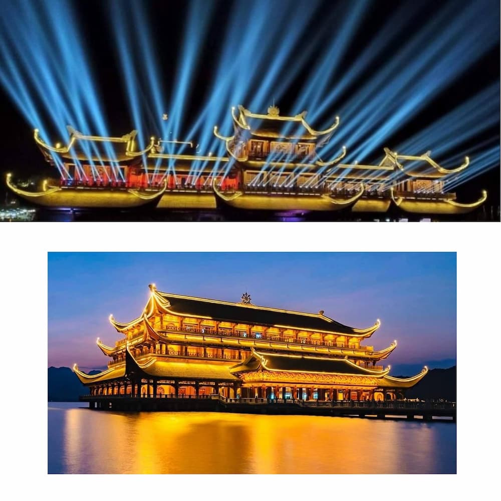 Đèn LED Chiếu Sáng Ngói Tòa Tháp Chùa, Rọi Mái Ngói Đình Chùa Ngoài Trời