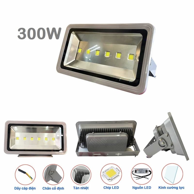 Đèn Pha LED Rọi Chiếu Rộng Vỏ Xám từ 20W đến 400W