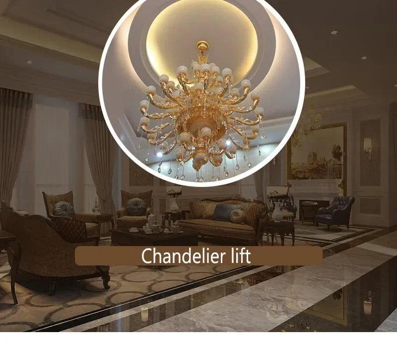 Lighting Lamp Lifter Cho Đèn Chùm – Giải Pháp Nâng Hạ Đèn Sang Trọng Từ ZALAA