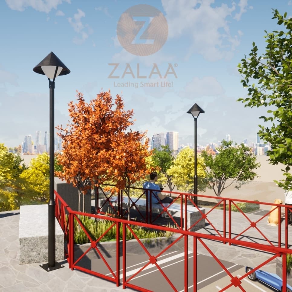 Cột Đèn Cảnh Quan Sân Vườn Công Viên Kiểu Dáng Hình Chiếc Nón Lá Việt Nam Mã SP ZSV-NL2022