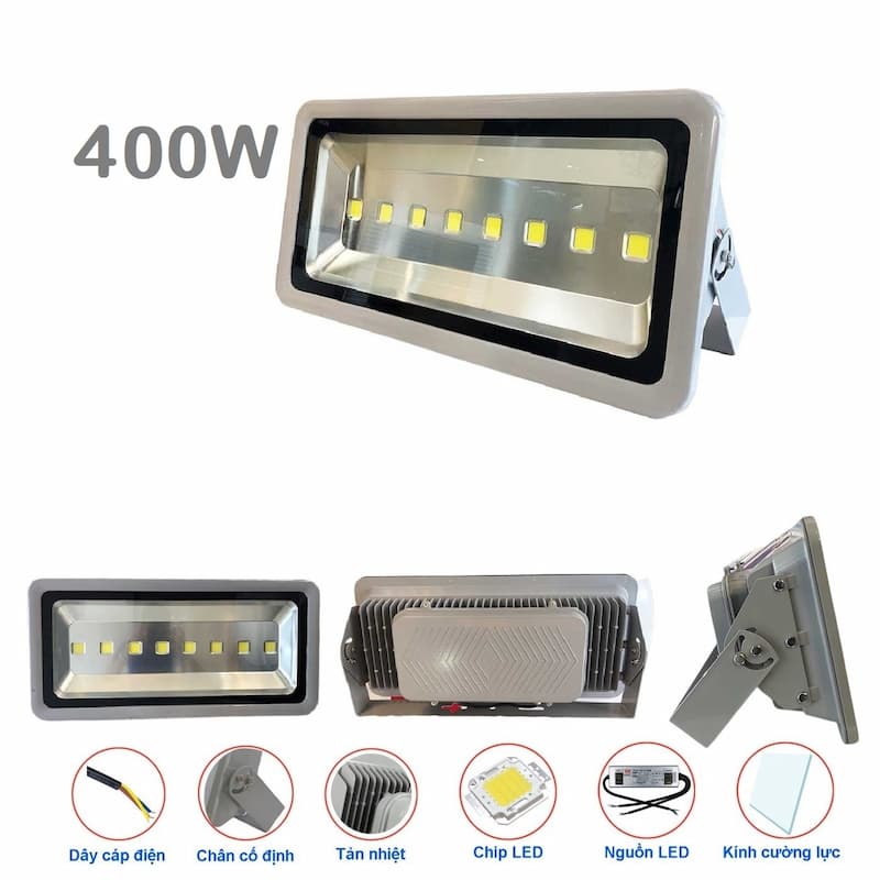 Đèn Pha LED Rọi Chiếu Rộng Vỏ Xám từ 20W đến 400W
