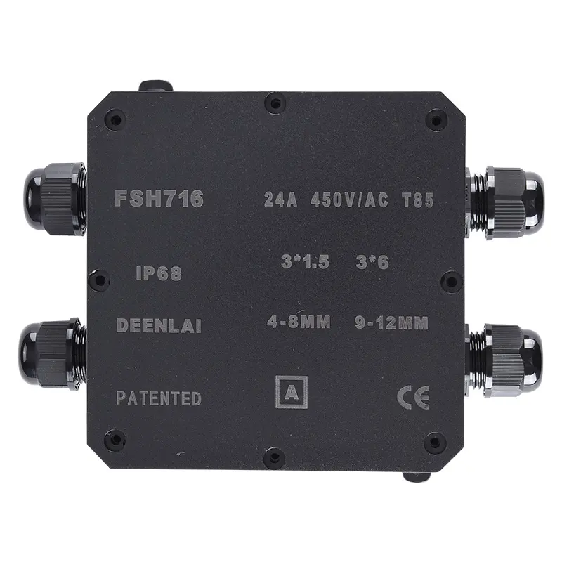 Hộp Nối Điện Deenlai FSH716-A - Chia nhiều cổng từ 2 đến 12 ngả, Chống nước, Ngoài trời IP68 - Linh kiện đèn led Zalaa