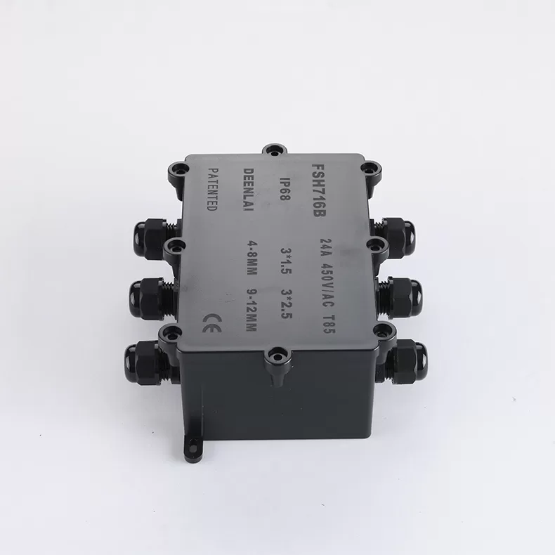 Hộp Nối Điện Deenlai FSH716-B - Chia nhiều cổng từ 2 đến 10 ngả, Chống nước, Ngoài trời IP68 - Linh kiện đèn led Zalaa