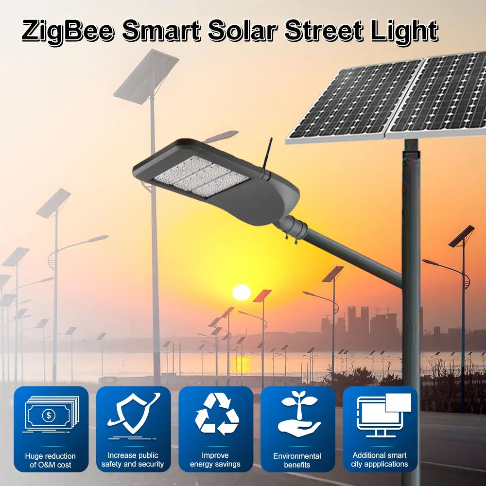 Giải pháp chiếu sáng thông minh Zigbee Smart Solar Lighting Solutions cho đèn đường nlmt Zalaa