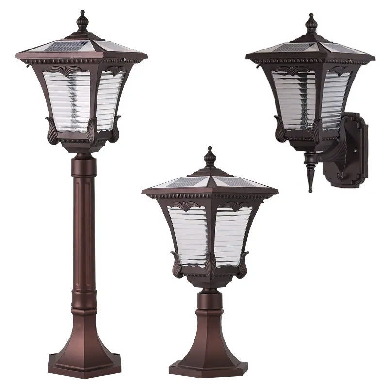 Combo Đồng Bộ 4 Loại Đèn Chiếu Sáng Cảnh Quan Tân Cổ Điển Châu Âu Cho Dự Án