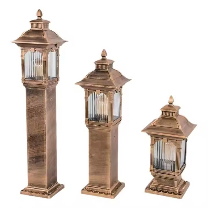 Combo Đồng Bộ 3 Loại Đèn Chiếu Sáng Sân Vườn Tân Cổ Điển Châu Âu Cho Dự Án