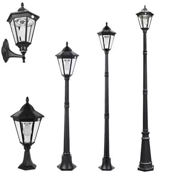 Combo Đồng Bộ 2 Loại Đèn Chiếu Sáng Biệt Thự Tân Cổ Điển Châu Âu Cho Ngoài Trời