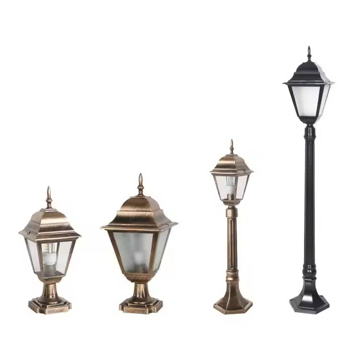 Combo Đồng Bộ 4 Loại Đèn Chiếu Sáng Cảnh Quan Tân Cổ Điển Châu Âu Cho Dự Án