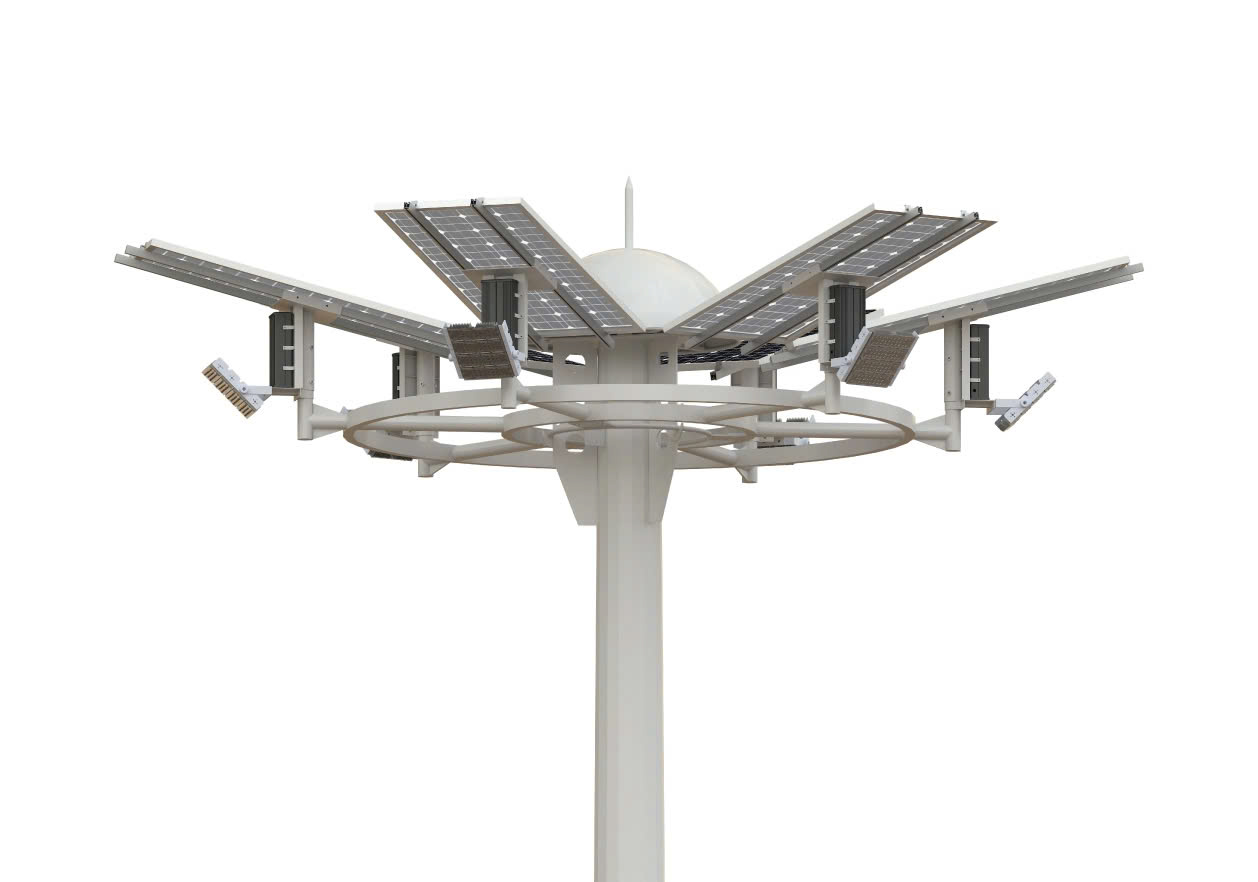 Giải Pháp Nâng Hạ Thông Minh Cho Cột Đèn Chiếu Sáng Năng Lượng Mặt Trời ZALAA
