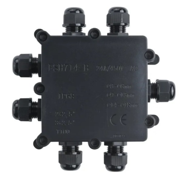 Hộp Nối Điện Chống Nước 2 3 4 5 6 Ngả Deenlai FSH714-B Chống Nước, Ngoài Trời IP68 - Linh kiện đèn led Zalaa