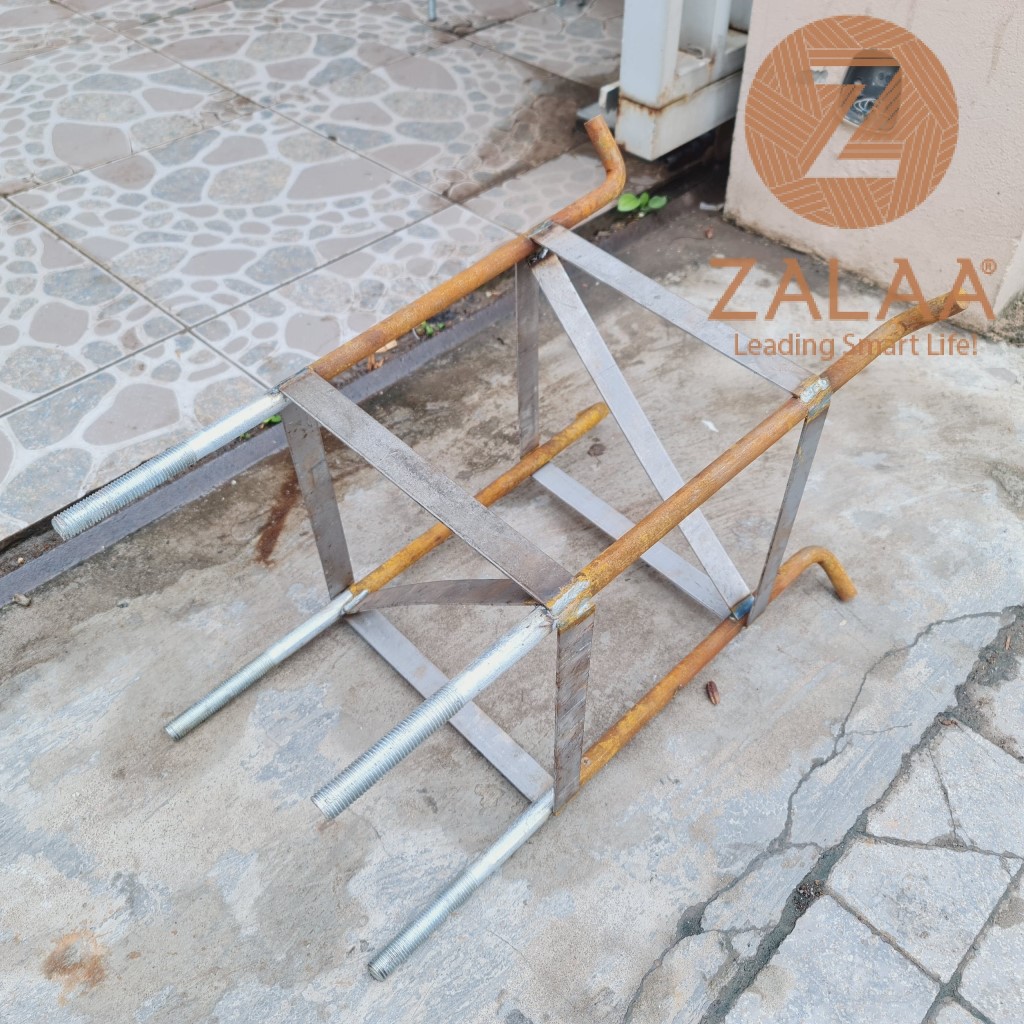 Khung Móng Cột Đèn M16 Kích Thước 240x240x500mm - Hệ Thống Neo Giữ Trụ Đèn Chiếu Sáng & Camera - ZALAA OEM