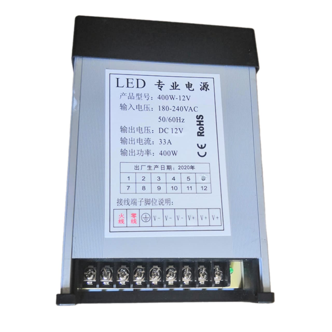 LED Driver 12V-400W-IP44 | Bộ Nguồn Đèn LED Vườn Ánh Sáng / Light Garden