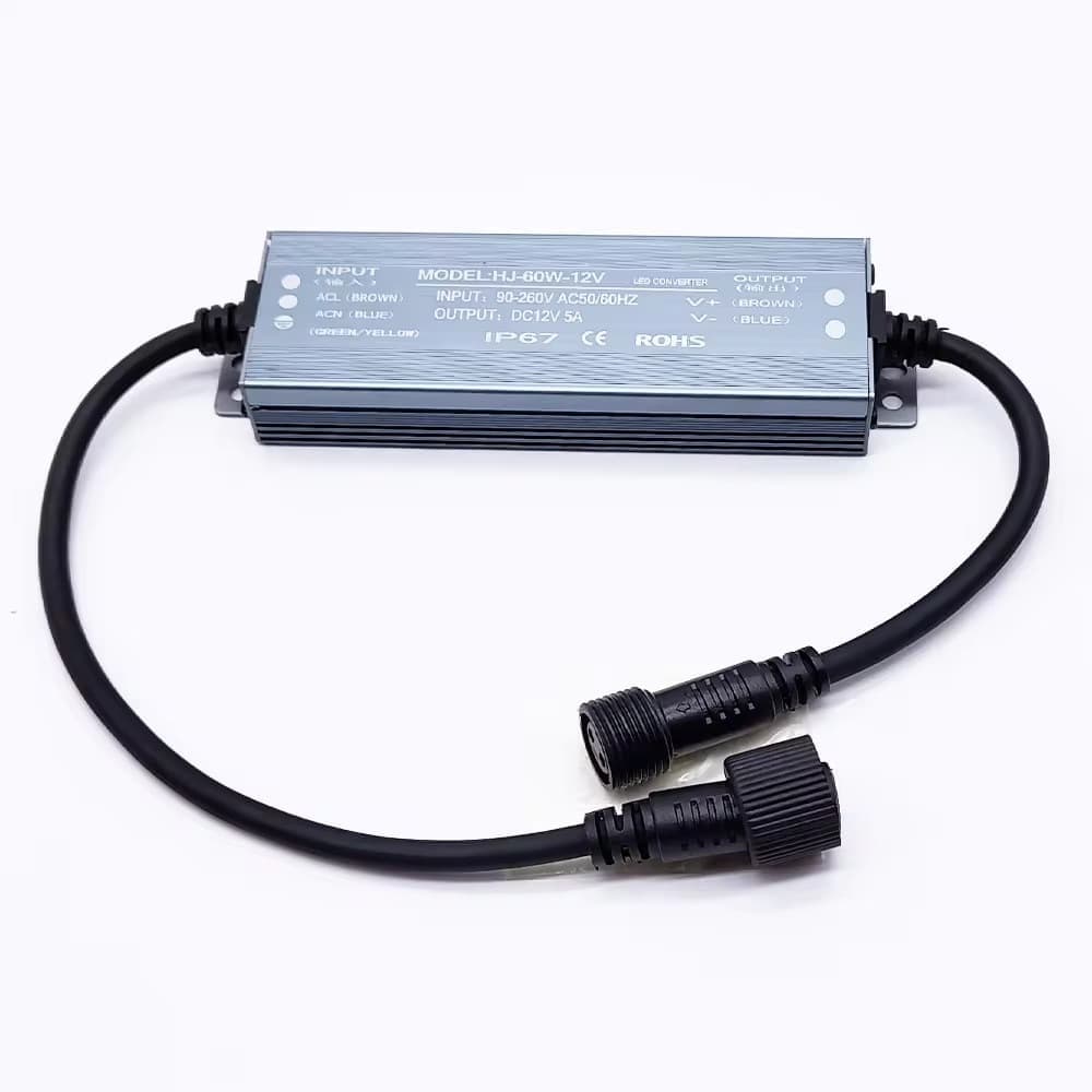 LED Driver 12V 60W IP67 |Bộ Nguồn Đèn LED Vườn Ánh Sáng / Light Garden ...