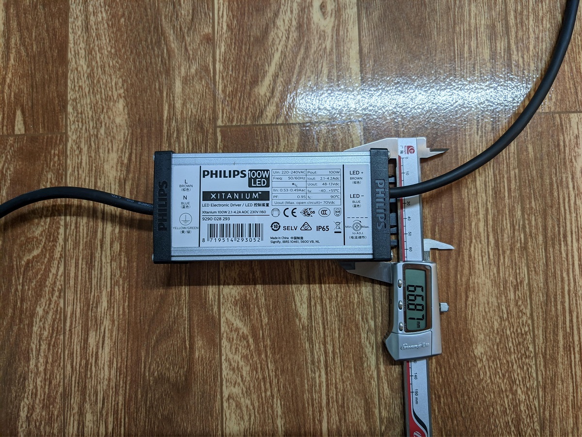 Bộ nguồn Driver LED Philips 100W AOC Dimming 1 công suất