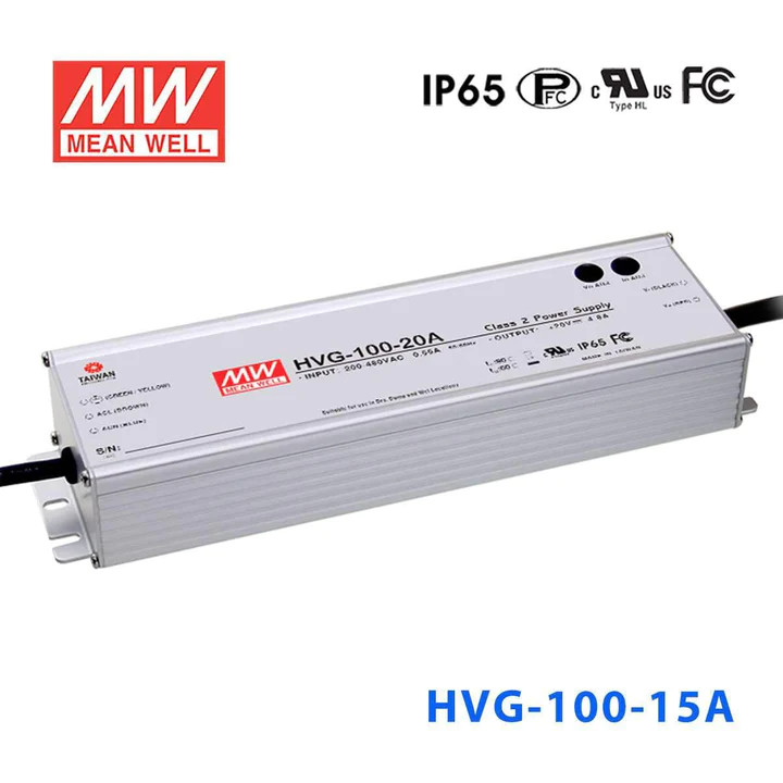 Nguồn Meanwell HVG-100 | LED Driver sử dụng cho Đèn LED ngoài trời từ 75W đến  100W