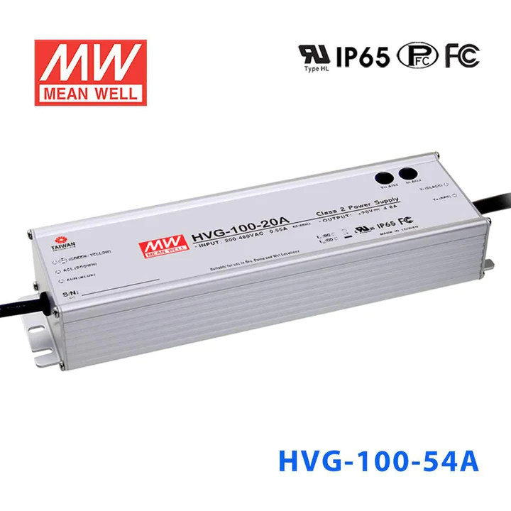 Nguồn Meanwell HVG-100 | LED Driver sử dụng cho Đèn LED ngoài trời từ 75W đến  100W