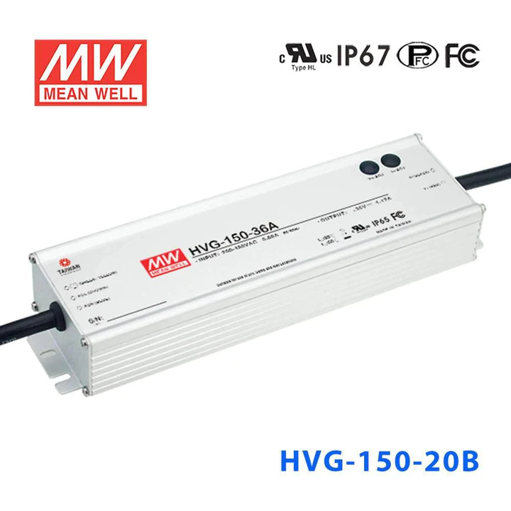 Nguồn Meanwell HVG-150 | LED Driver sử dụng cho Đèn LED ngoài trời từ 150W