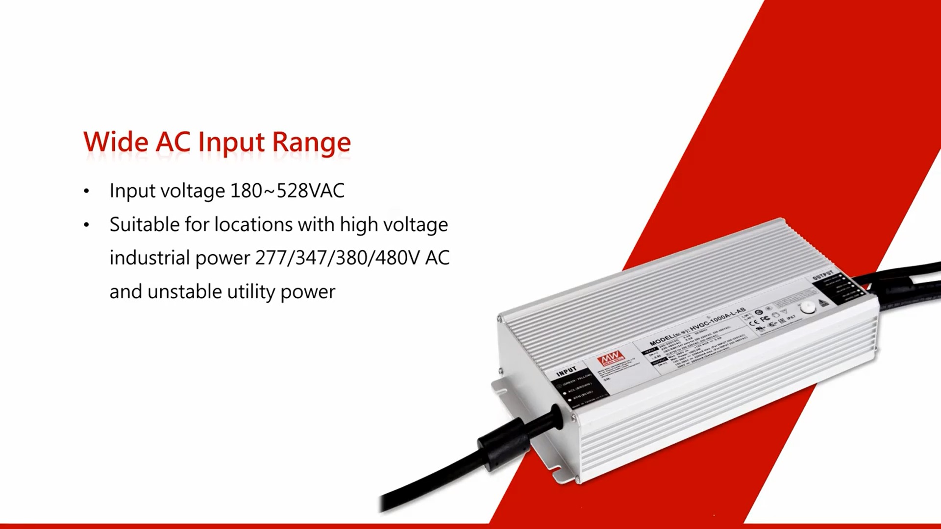 Nguồn Meanwell HVGC-1000 | LED Driver sử dụng cho Đèn LED ngoài trời từ 1000W