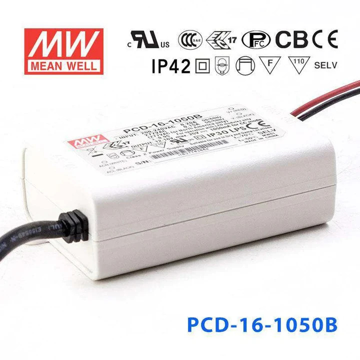Nguồn Meanwell PCD-16 - LED Driver sử dụng cho Đèn chiếu sáng trong nhà