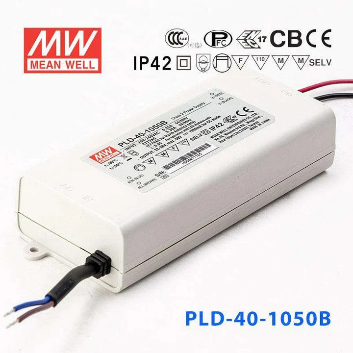 Nguồn Meanwell PLD-40 - LED Driver sử dụng cho Đèn chiếu sáng trong nhà