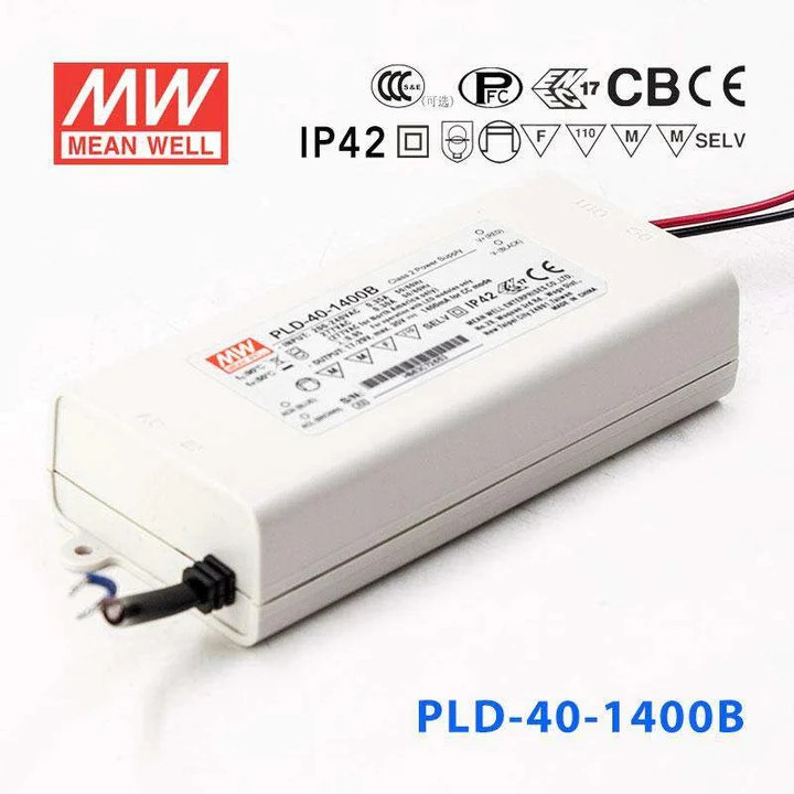 Nguồn Meanwell PLD-40 - LED Driver sử dụng cho Đèn chiếu sáng trong nhà