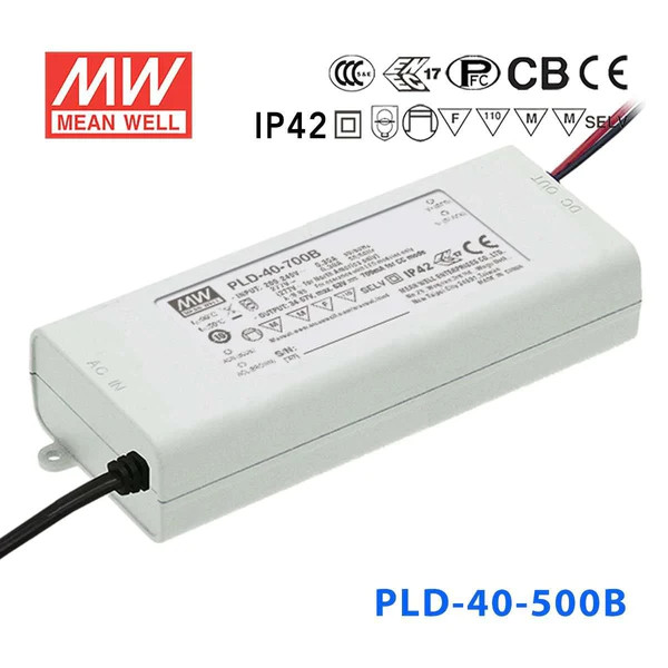 Nguồn Meanwell PLD-40 - LED Driver sử dụng cho Đèn chiếu sáng trong nhà