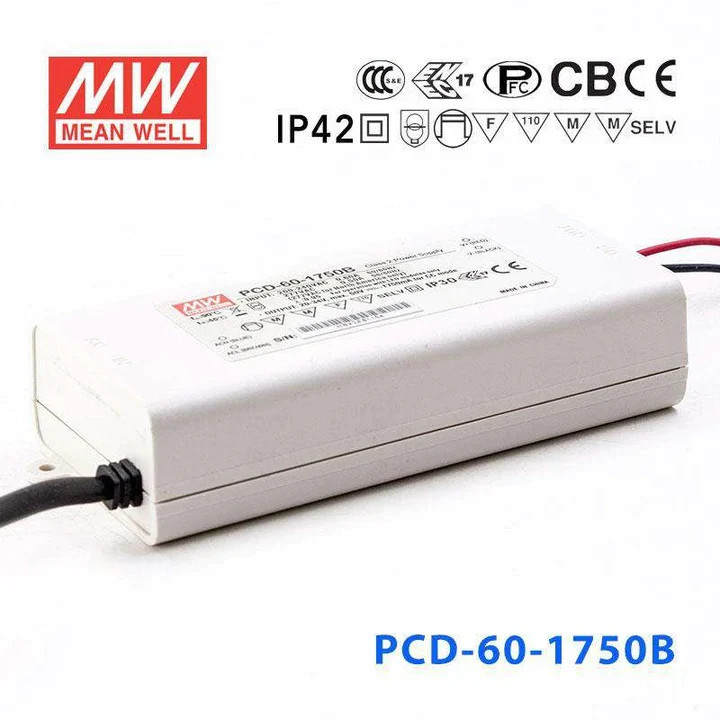 Nguồn Meanwell PCD-60 - LED Driver sử dụng cho Đèn chiếu sáng trong nhà